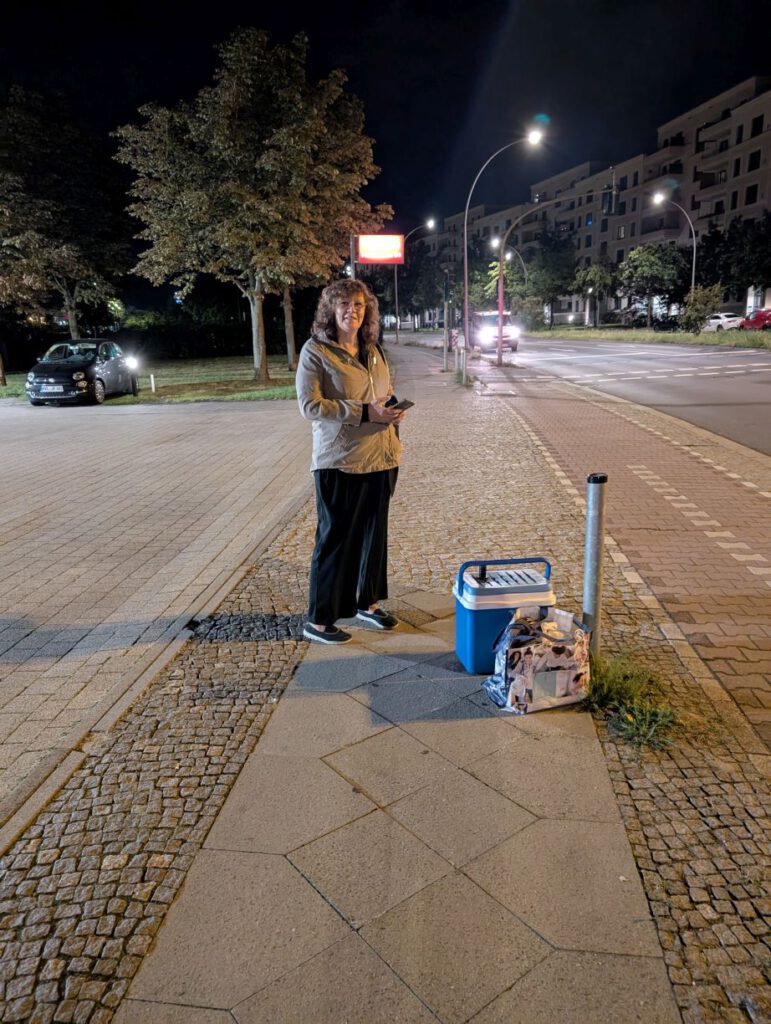 Warten auf Abholung